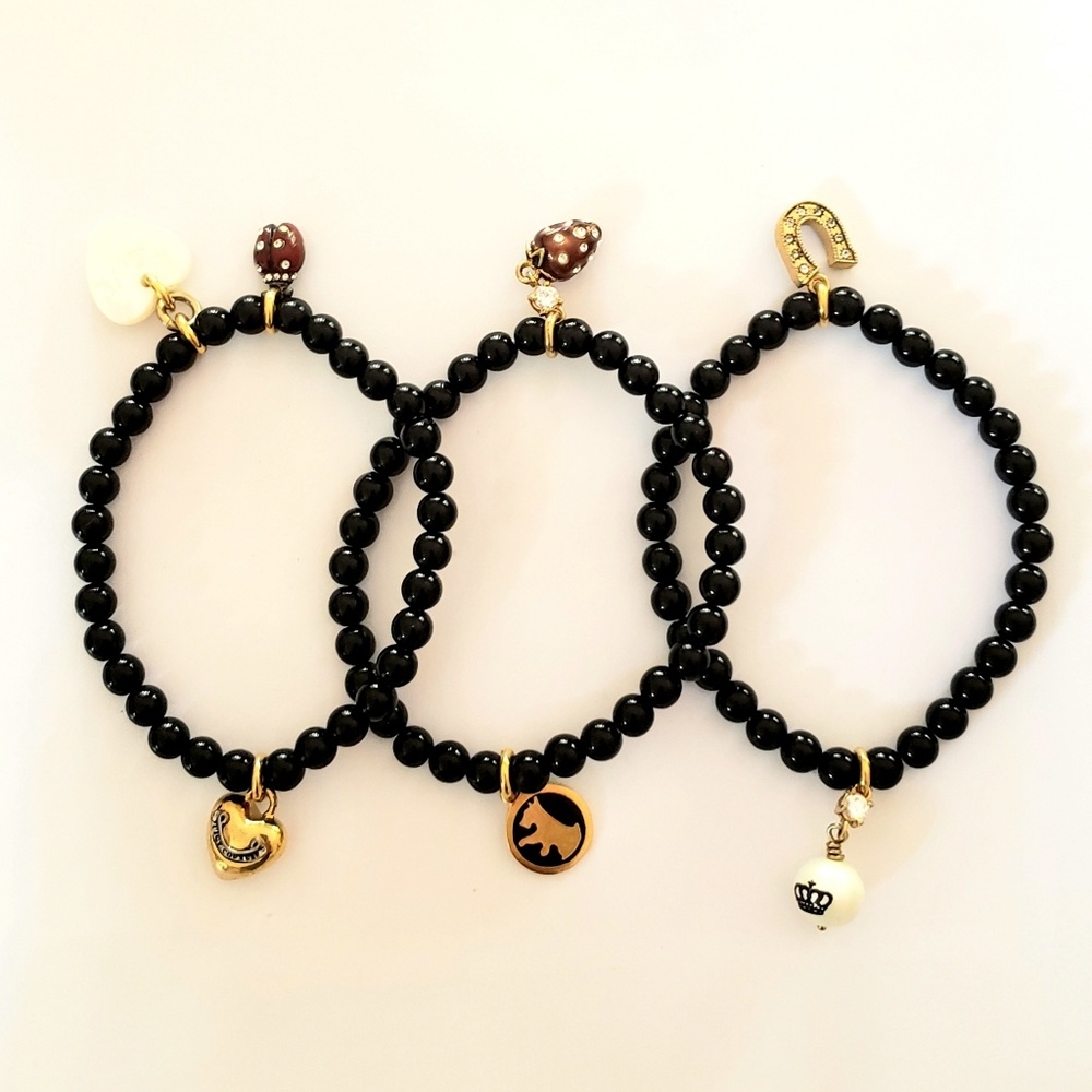 3 Juicy Couture stretch bracelets